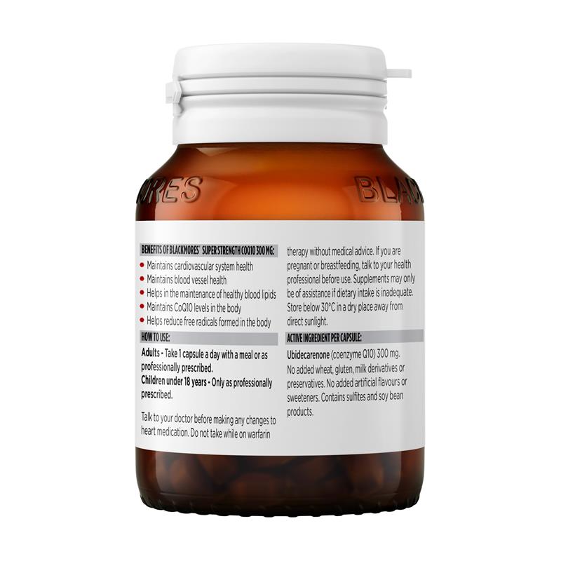 Load image into Gallery viewer, Blackmores Super Strength CoQ10 300mg 30 Capsules
