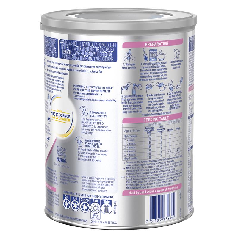 Load image into Gallery viewer, Nestle NAN EXPERTpro SENSIpro Baby Infant Formula, From Birth to 12 Months – 800g
