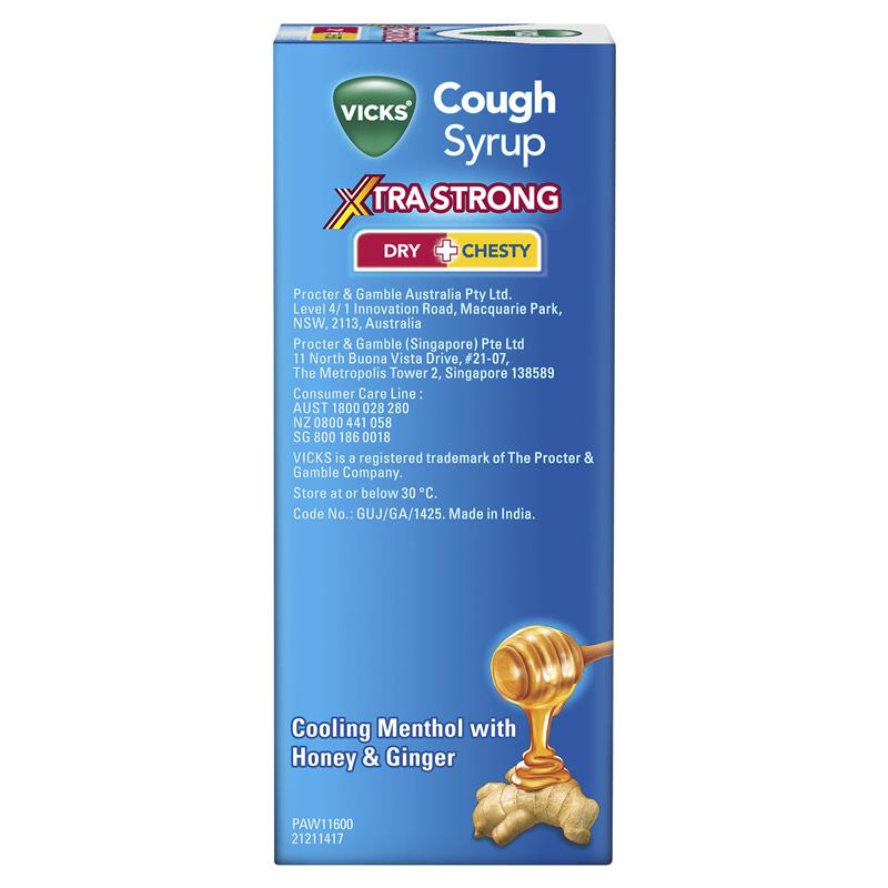 Load image into Gallery viewer, Vicks Cough Syrup Xtra Strong Dry + Chesty 200ml
