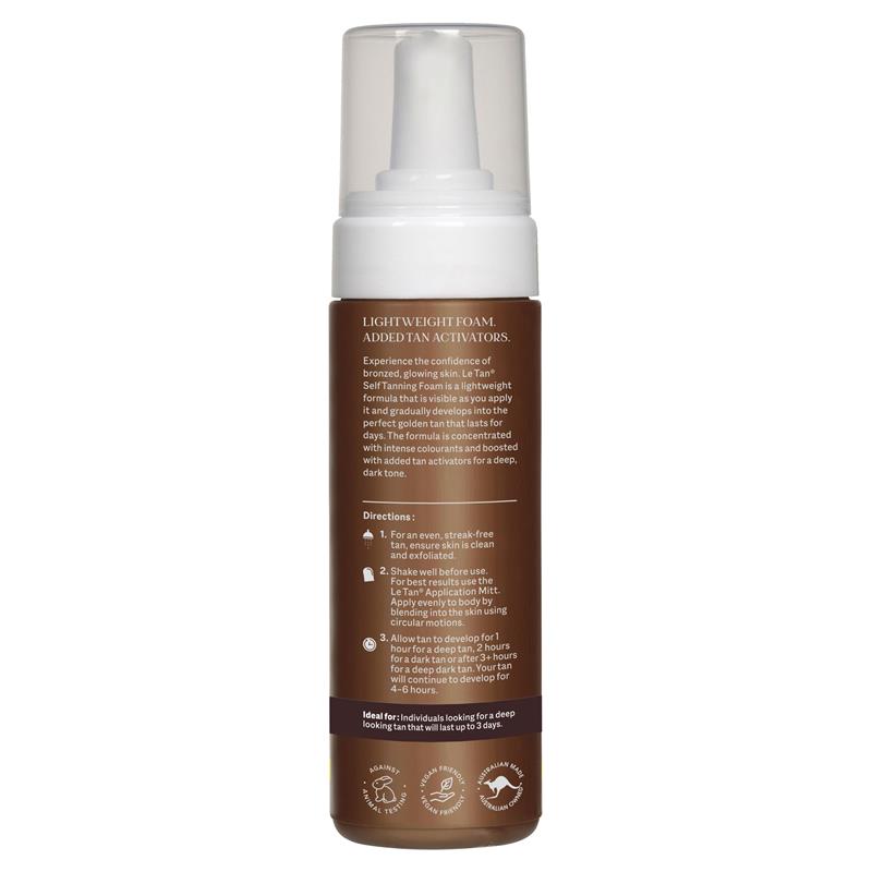 Load image into Gallery viewer, Le Tan Classic Tan Self Tanning Foam Ultra Dark 180ml
