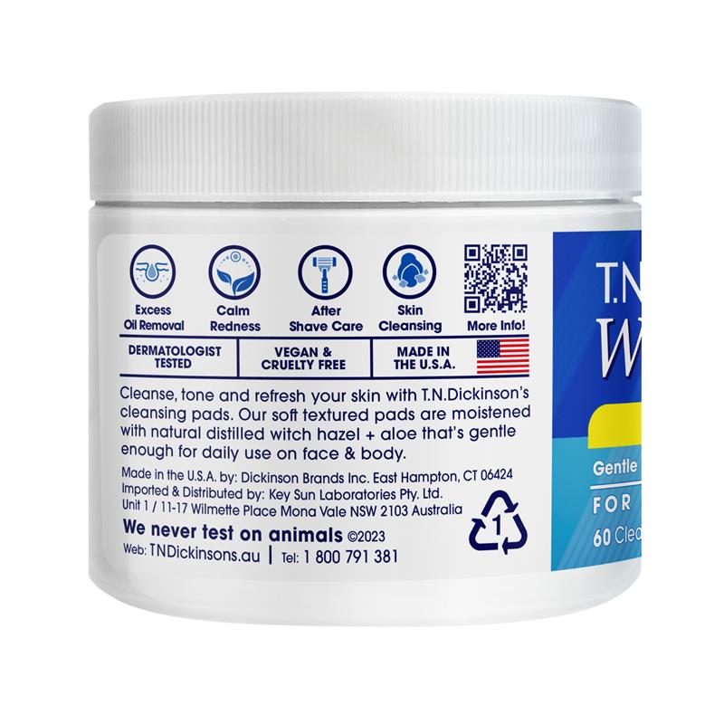 Load image into Gallery viewer, TN Dickinsons Witch Hazel Cleansing Pads 60
