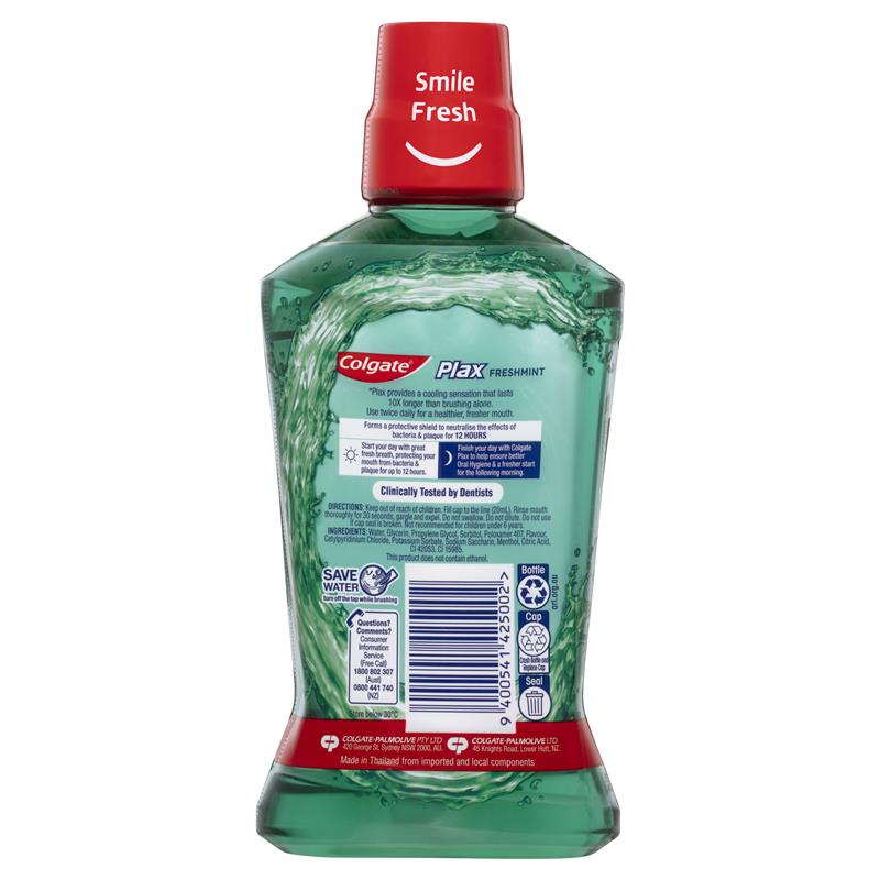 Load image into Gallery viewer, Colgate Plax Alcohol free Antibacterial Freshmint Mouthwash 500mL
