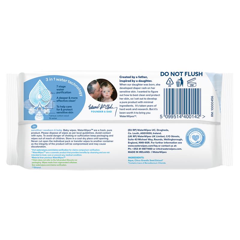 Load image into Gallery viewer, WaterWipes Baby &amp; Newborn Sensitive Wipes 60 Pack
