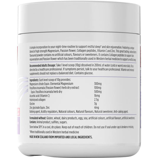 Nutra-Life Magnesium Sleep + Collagen Renew Berry Flavoured Powder 250g