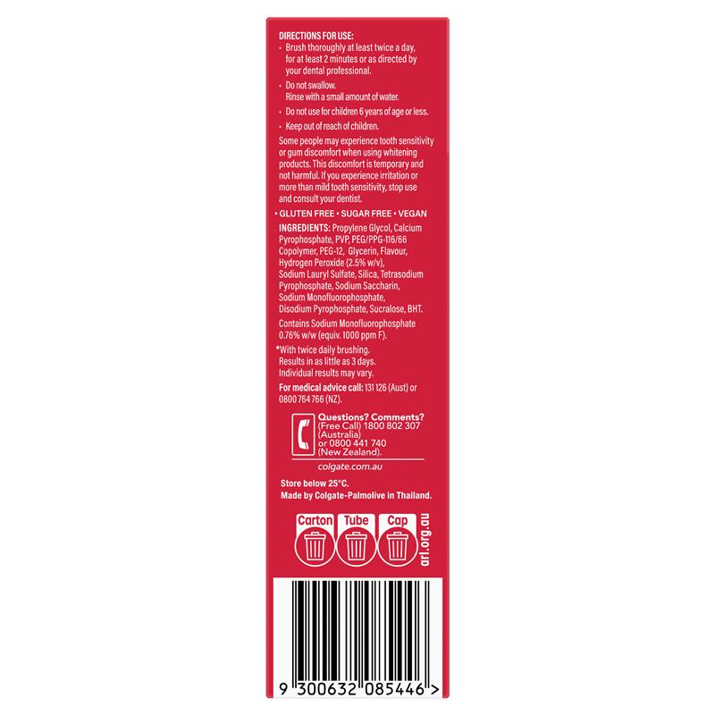 Load image into Gallery viewer, Colgate Optic White Express White Teeth Whitening Toothpaste Fresh Mint with Hydrogen Peroxide 85g
