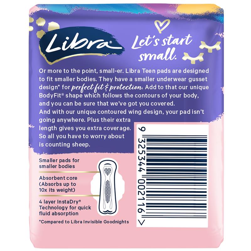 Load image into Gallery viewer, Libra Girl Pads Goodnight Wing 10 Pack
