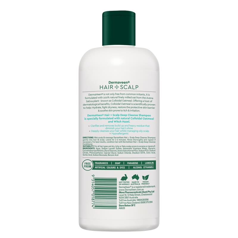 Load image into Gallery viewer, DermaVeen Hair + Scalp Deep Cleanse  Shampoo 500ml
