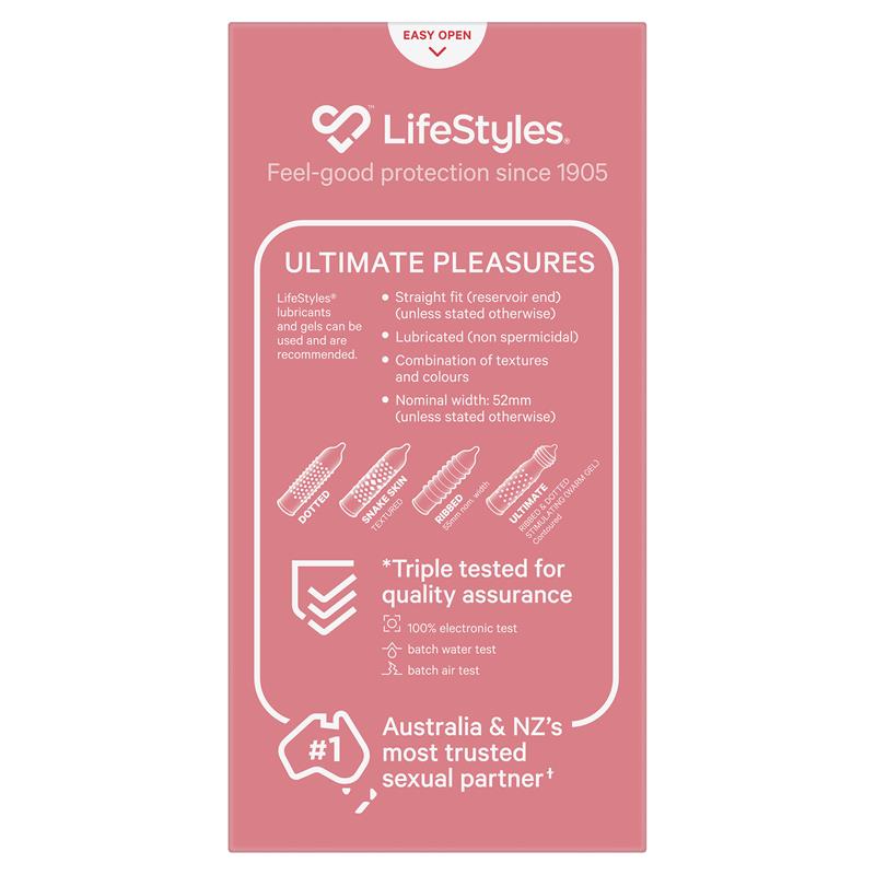 Load image into Gallery viewer, Lifestyles Ultimate Pleasures Condoms 10 Pack
