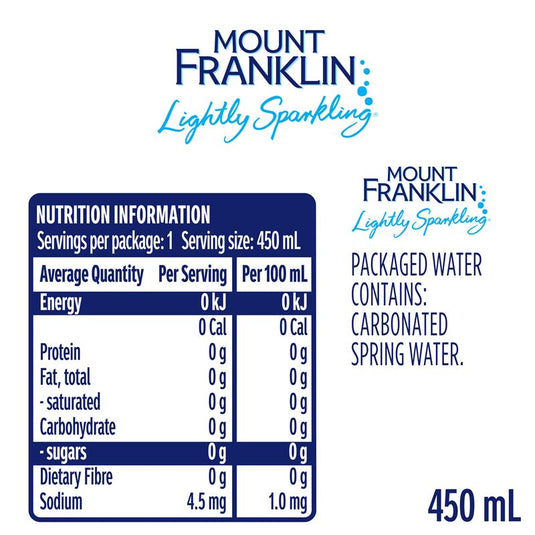 Mount Franklin Sparkling Water 450ml