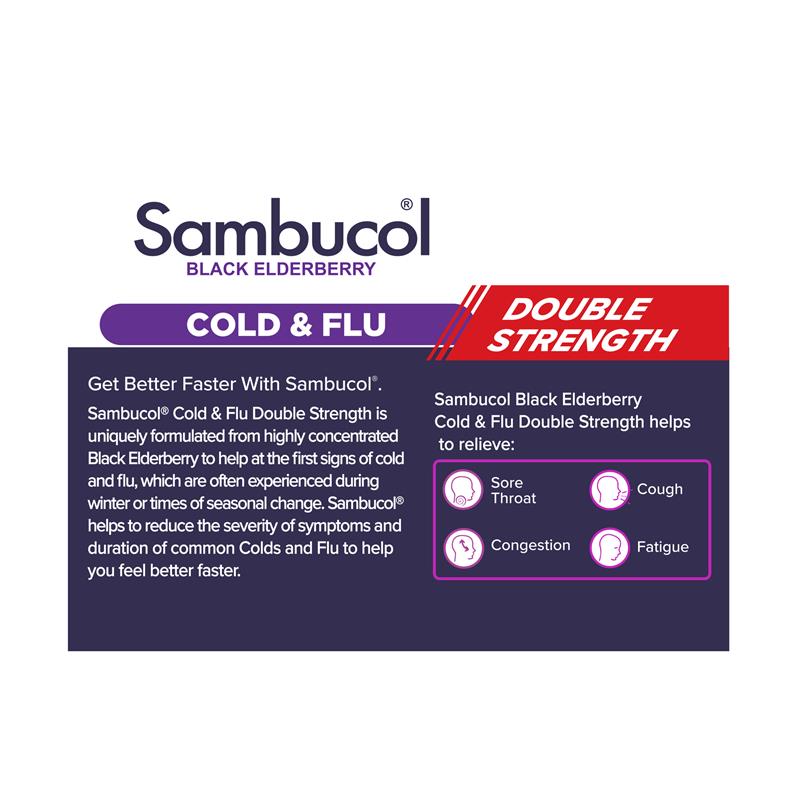 Load image into Gallery viewer, Sambucol Cold &amp; Flu Double Strength 12 Capsules
