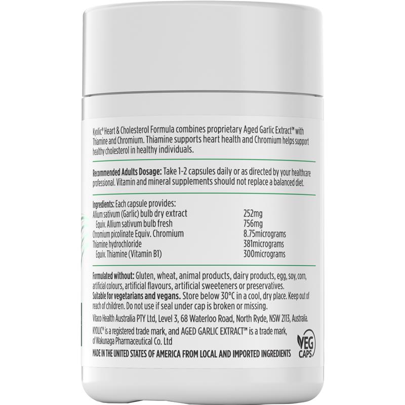 Load image into Gallery viewer, Nutra-Life Kyolic Aged Garlic Extract Heart &amp; Cholesterol Formula 60 Capsules
