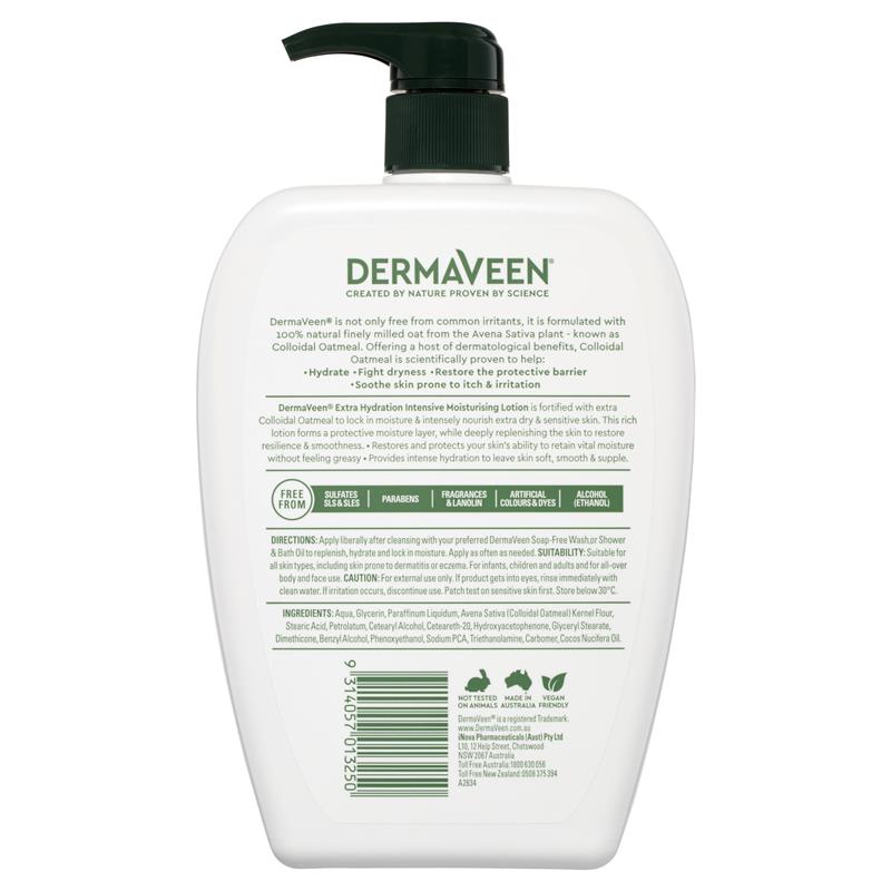 Load image into Gallery viewer, DermaVeen Extra Hydration Intensive Moisturising Lotion 1L
