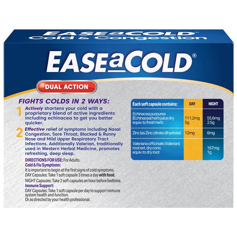 Load image into Gallery viewer, Ease a Cold Cold &amp; Congestion Day &amp; Night 30 Capsules
