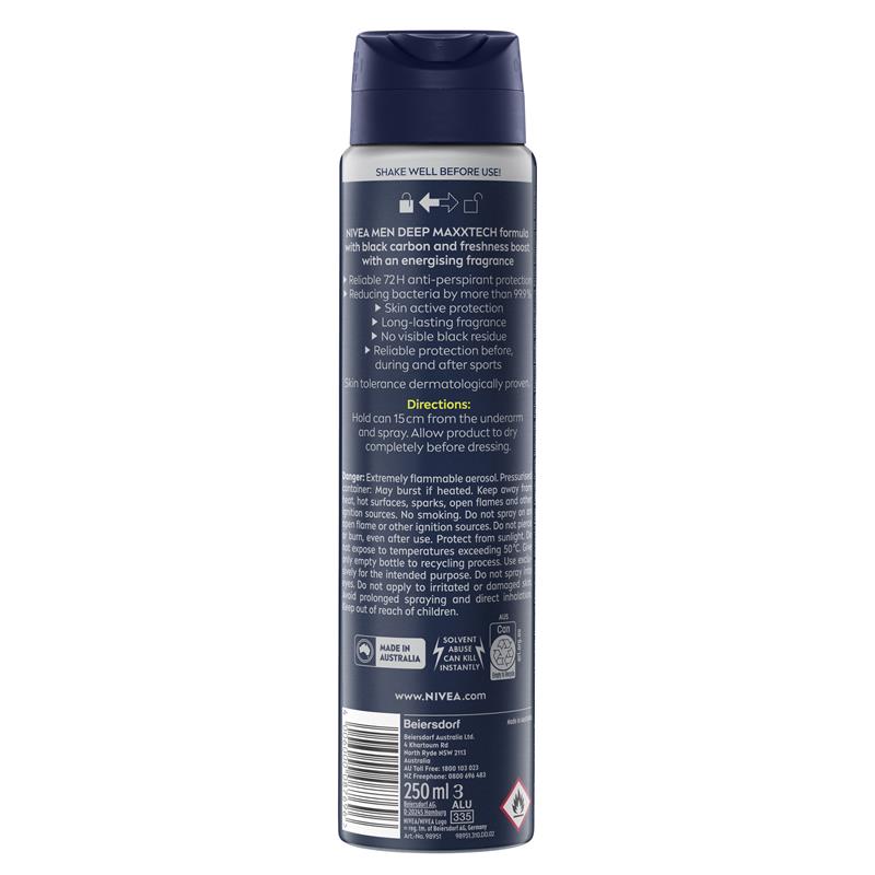Load image into Gallery viewer, NIVEA MEN Deodorant Deep Extreme 72hr 250ml
