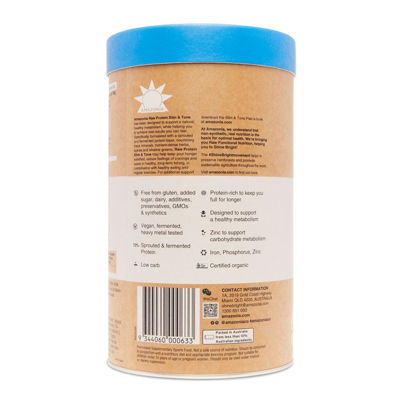 Load image into Gallery viewer, Amazonia RAW Slim &amp; Tone Protein Vanilla &amp; Cinnamon 1kg
