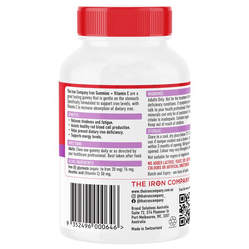 Load image into Gallery viewer, The Iron Company Iron + Vitamin C Gummies Orange 30 Gummies
