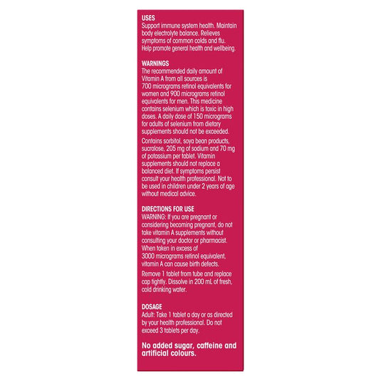 Frequent Flyer Immunity Boost Raspberry 15 Effervescent Tablets