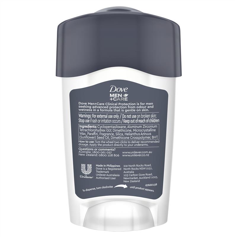 Load image into Gallery viewer, Dove for Men Clinical Protection Antiperspirant Deodorant Clean Comfort 45ml

