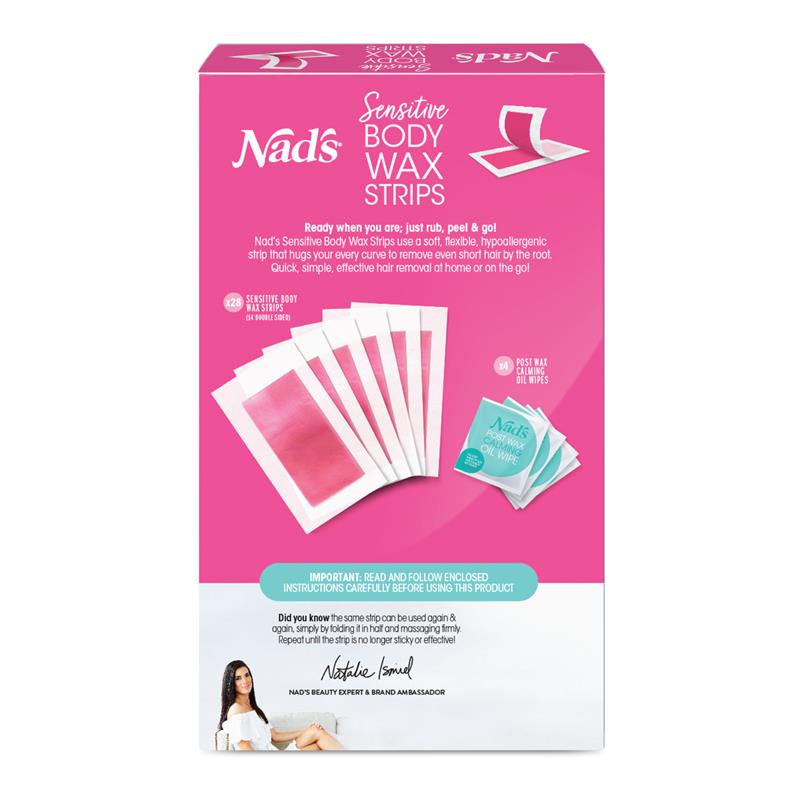 Load image into Gallery viewer, Nad's Body Wax Strips For Sensitive Skin 28 Pack
