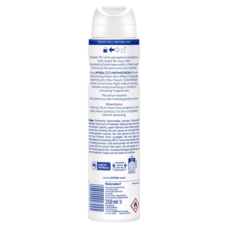 Load image into Gallery viewer, NIVEA for Women Deodorant Fresh Sensation 72hr 250ml
