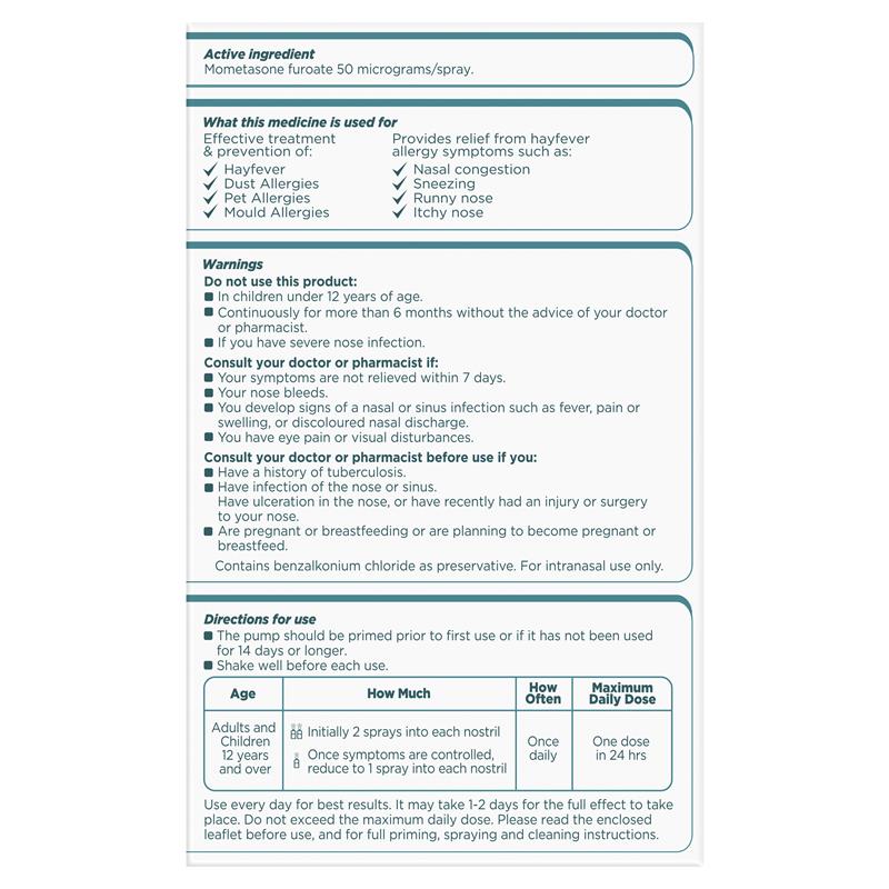 Load image into Gallery viewer, Nasonex Allergy Non-Drowsy 24 Hour Nasal Spray Twin Pack 2 x 140 Sprays
