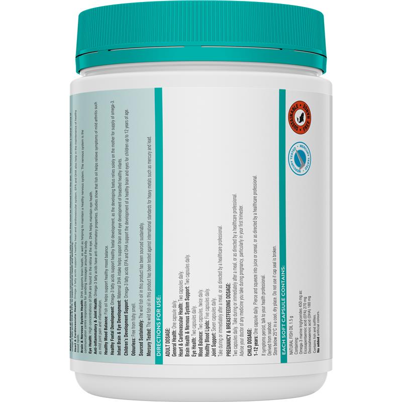 Load image into Gallery viewer, Swisse Ultiboost Odourless High Strength Wild Fish Oil 1500mg 200 Capsules
