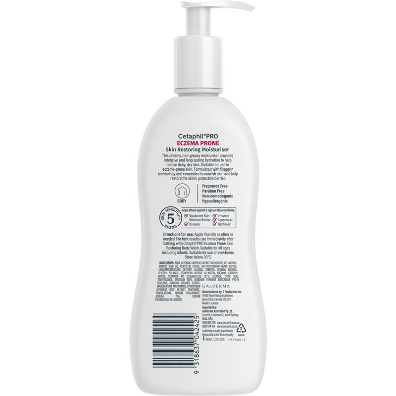 Load image into Gallery viewer, Cetaphil Pro Eczema Prone Skin Restoring Moisturiser 295ml
