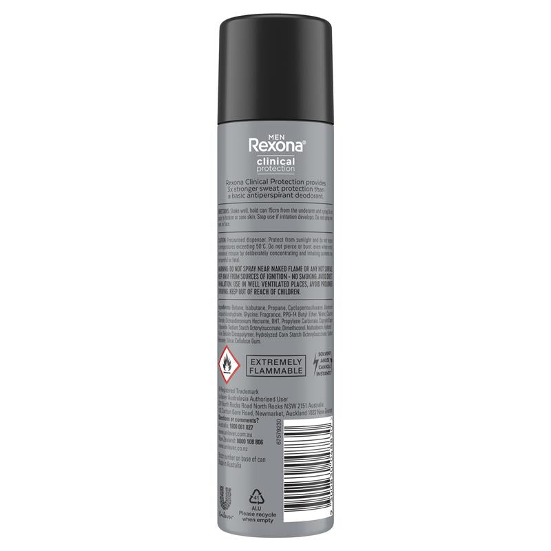 Load image into Gallery viewer, Rexona Men Clinical Protection Antiperspirant Aerosol Clean Scent 180ml
