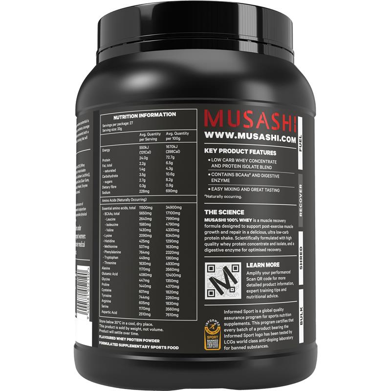 Load image into Gallery viewer, Musashi 100% Whey Salted Caramel 900g
