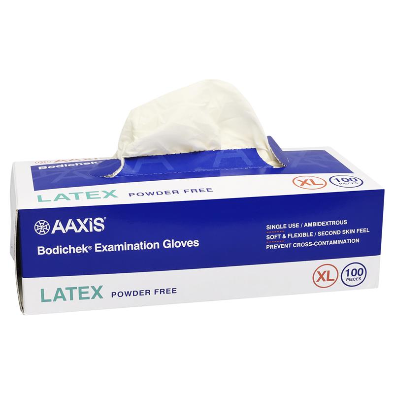 Load image into Gallery viewer, Bodichek Latex Disposable Gloves Powder Free XL 100 Pack
