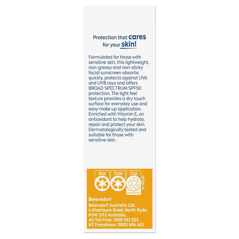 Load image into Gallery viewer, NIVEA Sun SPF 50 UV Face Sensitive 50ml
