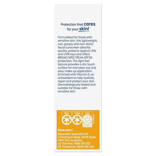 NIVEA Sun SPF 50 UV Face Sensitive 50ml