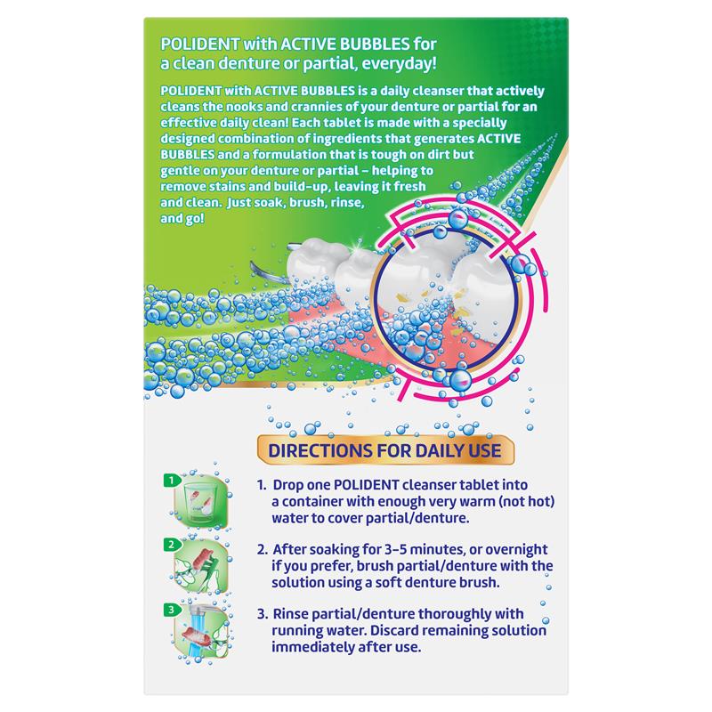 Load image into Gallery viewer, Polident Denture Cleanser Fresh Active Tablets 36
