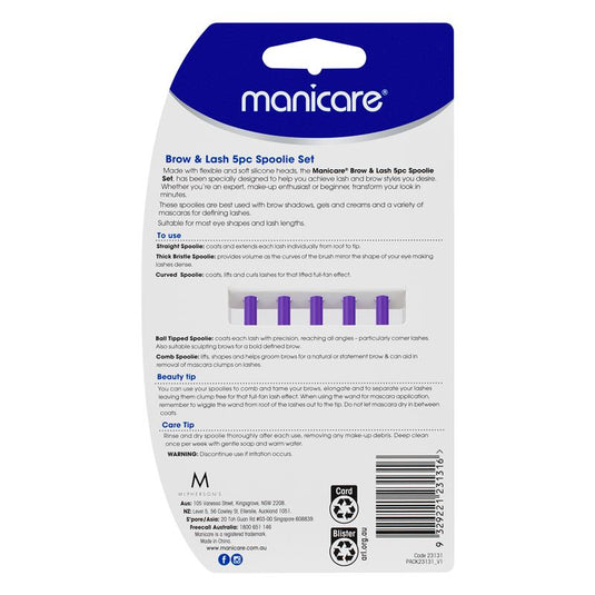 Manicare Brow & Lash 5pc Spoolie Set