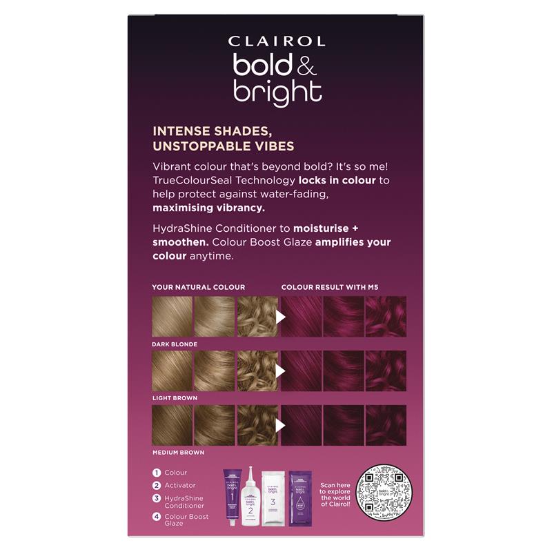 Load image into Gallery viewer, Clairol Bold &amp; Bright Permanent Hair Colour M5 Deepest Guava
