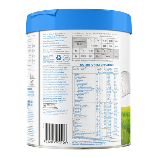 Bellamys Beta Genica-8 Step 4 Junior Milk Drink 800g