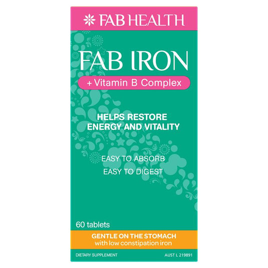 Fab Iron + Vitamin B Complex 60 Tablets