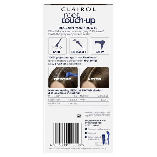 Clairol Nice N Easy Root Touch Up Permanent Hair Colour Medium Brown