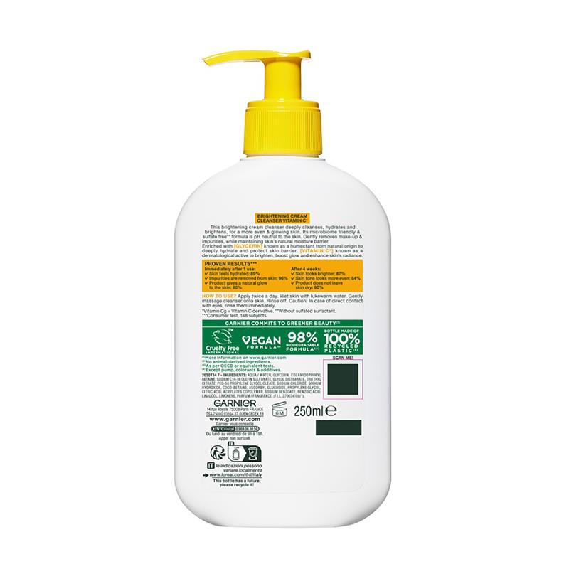 Load image into Gallery viewer, Garnier Vitamin C Cream Cleanser 250ml
