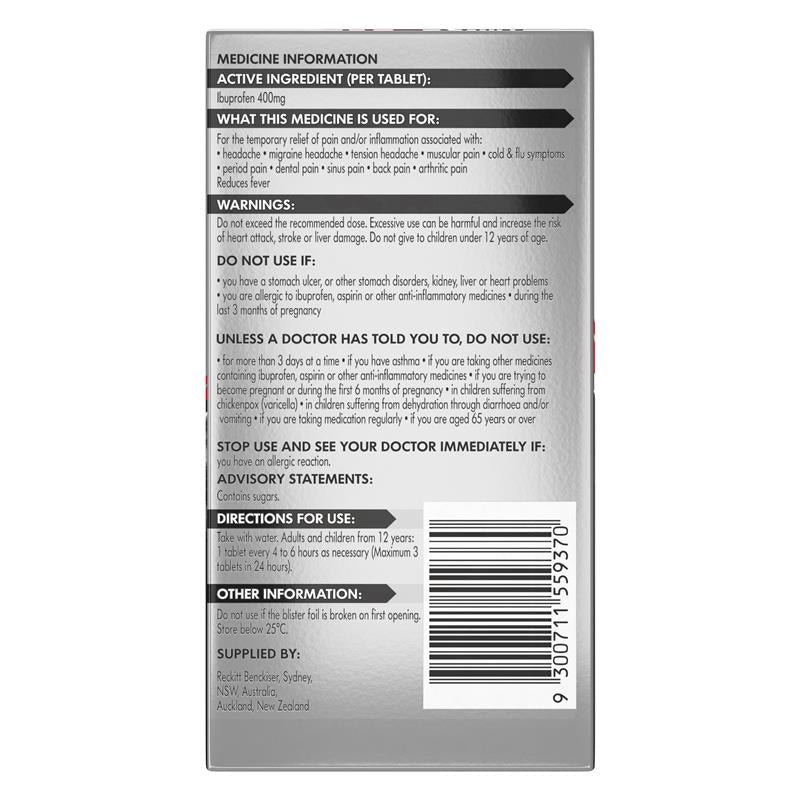 Load image into Gallery viewer, Nurofen Double Strength Pain and Inflammation Relief 400mg Tablets 24 - Ibuprofen (S3)
