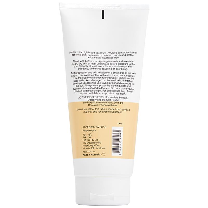 Load image into Gallery viewer, Natio Sensitive Skin Sunscreen SPF 50+ 200ml
