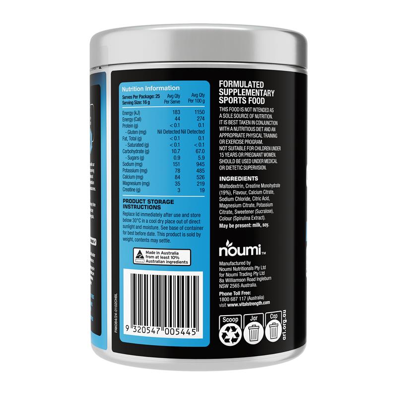 Load image into Gallery viewer, VitalStrength Creatine + Hydration Blueberry Lemonade 400g
