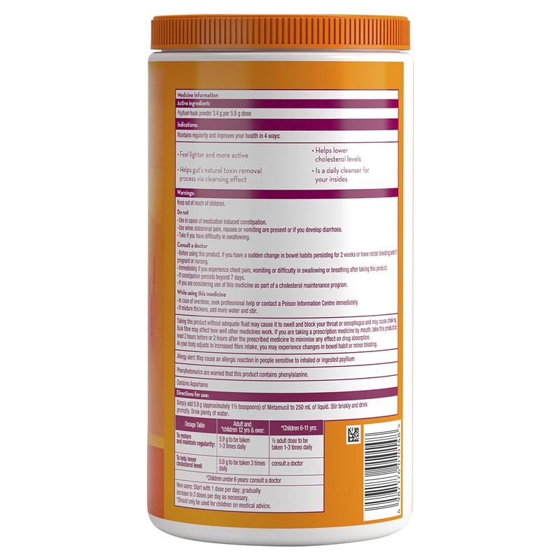 Load image into Gallery viewer, Metamucil Fibre Supplement Smooth Orange 180 Dose
