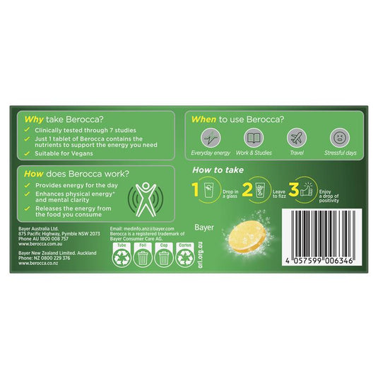Berocca Energy Orange 30 Effervescent Tablets