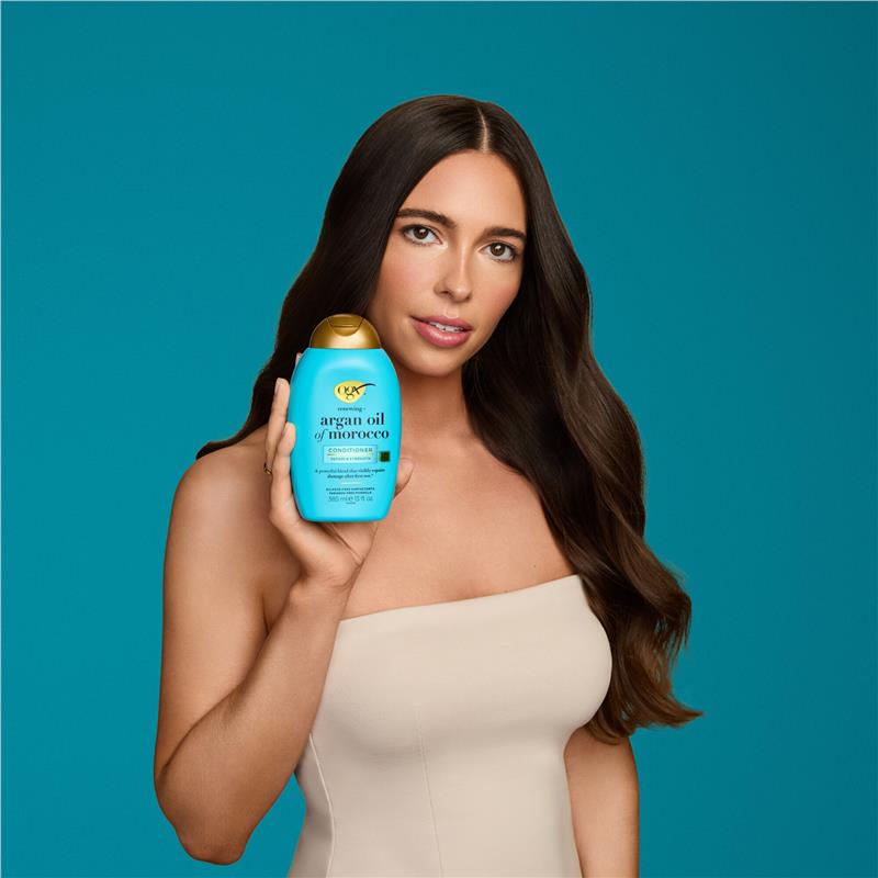 Load image into Gallery viewer, Ogx Renewing + Repairing &amp; Shine Argan Oil of Morocco Conditioner For Dry &amp; Damaged Hair 385mL
