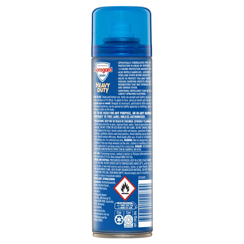 Load image into Gallery viewer, Aerogard Heavy Duty 40% Deet 150g Aerosol
