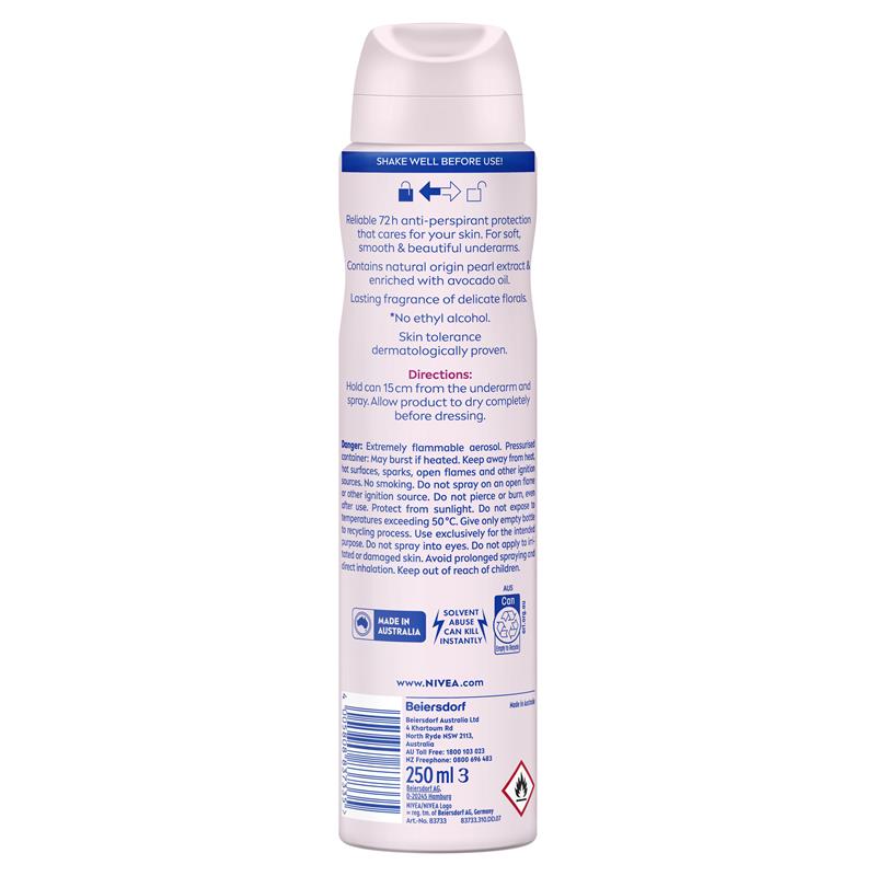 Load image into Gallery viewer, NIVEA Pearl And Beauty Aerosol Deodorant 72H Protection 250ml
