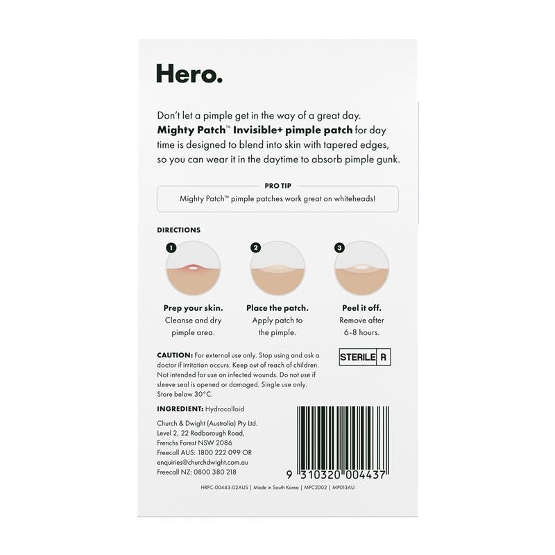 Load image into Gallery viewer, Hero Mighty Patch Invisible+ Hydrocolloid Pimple Patches 24 pack
