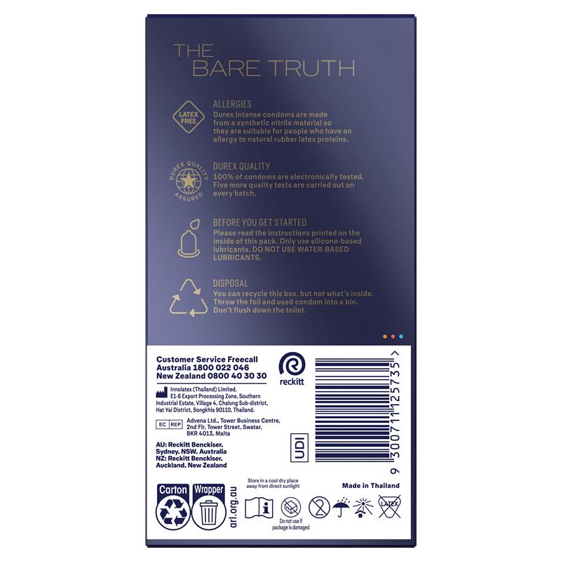 Load image into Gallery viewer, Durex Intense XL Condom 10 Pack
