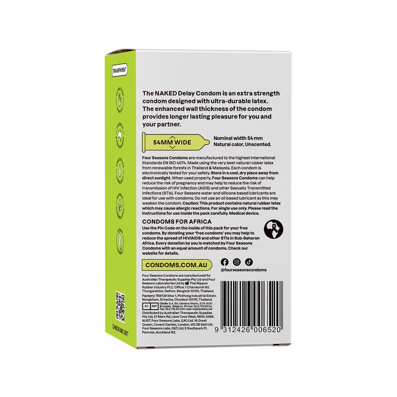 Load image into Gallery viewer, Four Seasons Condoms Naked Delay 12 Pack
